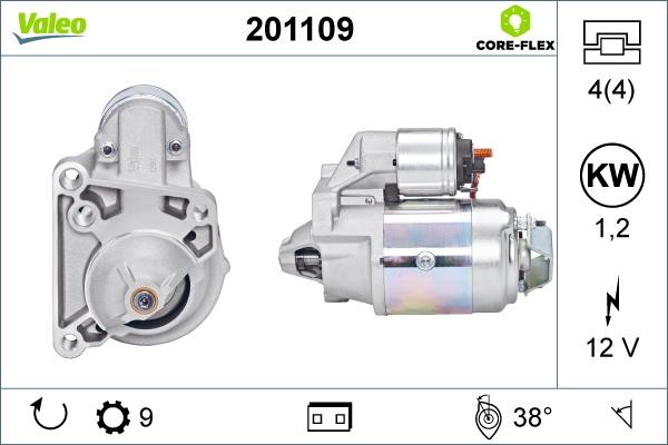 Valeo 201109 Starter 201109: Buy near me at 2407.PL in Poland at an Affordable price!