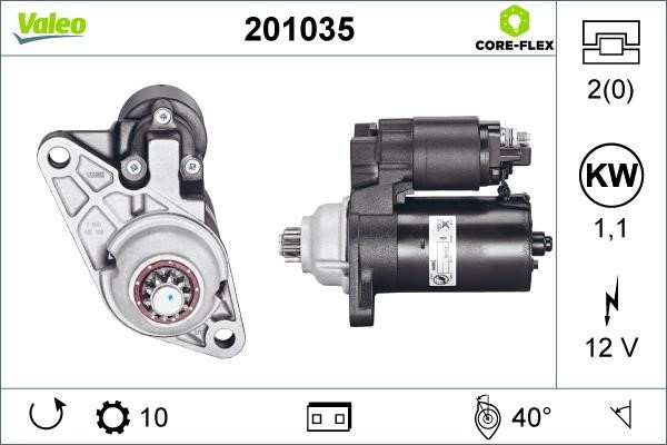 Valeo 201035 Starter 201035: Buy near me at 2407.PL in Poland at an Affordable price!