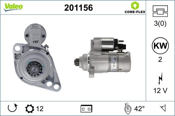 Valeo 201156 Starter 201156: Buy near me at 2407.PL in Poland at an Affordable price!