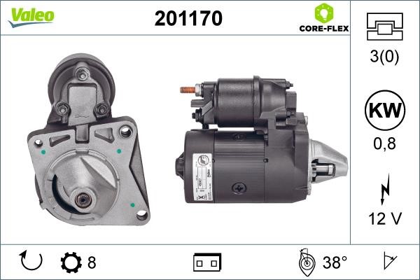Valeo 201170 Starter 201170: Buy near me at 2407.PL in Poland at an Affordable price!