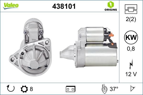 Valeo 438101 Starter 438101: Buy near me at 2407.PL in Poland at an Affordable price!
