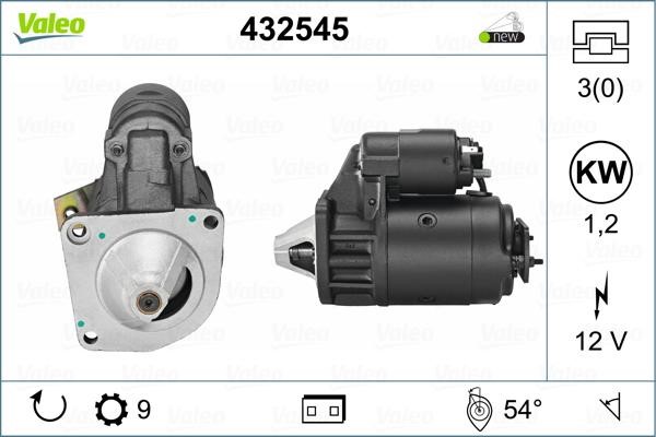 Valeo 432545 Starter 432545: Buy near me at 2407.PL in Poland at an Affordable price!
