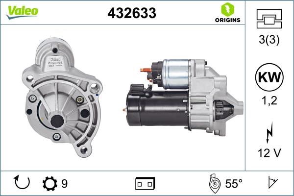 Valeo 432633 Anlasser 432633: Kaufen Sie zu einem guten Preis in Polen bei 2407.PL!