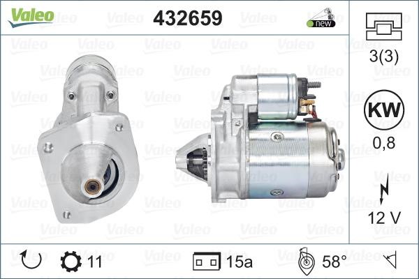 Valeo 432659 Starter 432659: Buy near me in Poland at 2407.PL - Good price!