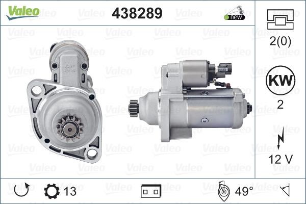 Valeo 438289 Rozrusznik 438289: Dobra cena w Polsce na 2407.PL - Kup Teraz!