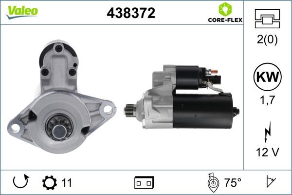 Valeo 438372 Starter 438372: Buy near me at 2407.PL in Poland at an Affordable price!