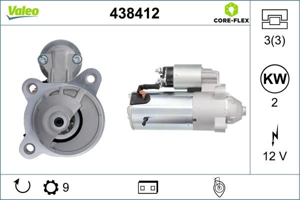 Valeo 438412 Starter 438412: Buy near me at 2407.PL in Poland at an Affordable price!