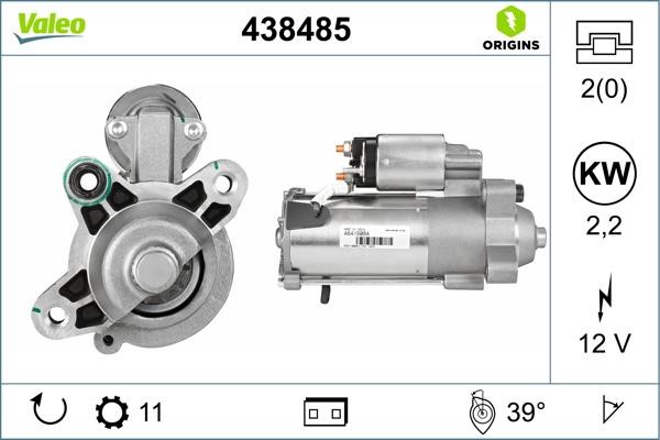 Valeo 438485 Starter 438485: Buy near me at 2407.PL in Poland at an Affordable price!