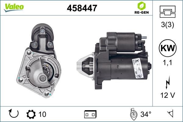 Valeo 458447 Starter 458447: Buy near me at 2407.PL in Poland at an Affordable price!