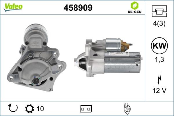 Valeo 458909 Rozrusznik 458909: Dobra cena w Polsce na 2407.PL - Kup Teraz!