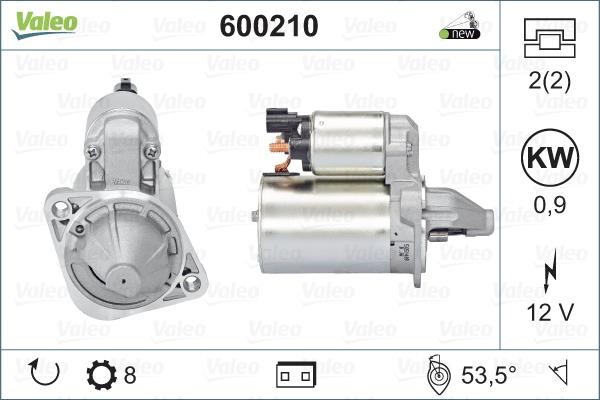 Valeo 600210 Starter 600210: Buy near me in Poland at 2407.PL - Good price!