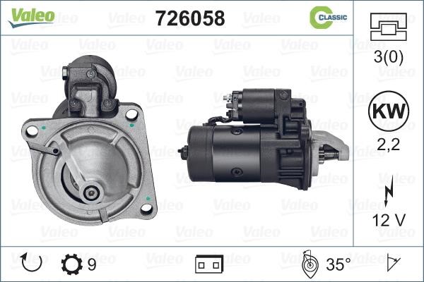 Valeo 72.60.58-ARCH Starter 726058ARCH: Buy near me in Poland at 2407.PL - Good price!