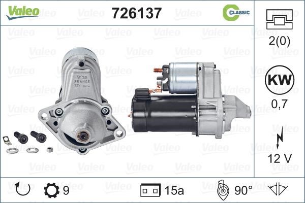 Valeo 726137 Starter 726137: Buy near me at 2407.PL in Poland at an Affordable price!