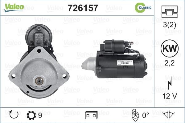 Valeo 726157 Starter 726157: Buy near me at 2407.PL in Poland at an Affordable price!