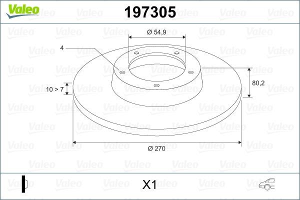 Valeo 197305 Тормозной диск задний невентилируемый 197305: Отличная цена - Купить в Польше на 2407.PL!
