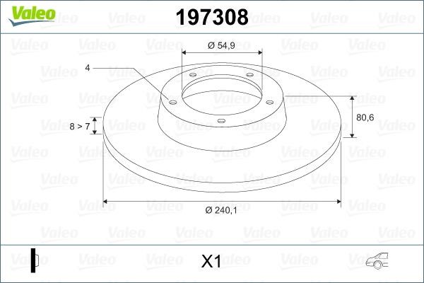 Valeo 197308 Тормозной диск задний невентилируемый 197308: Отличная цена - Купить в Польше на 2407.PL!