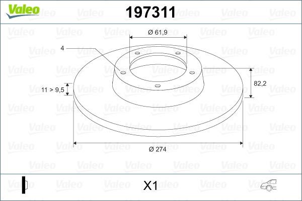 Valeo 197311 Тормозной диск задний невентилируемый 197311: Купить в Польше - Отличная цена на 2407.PL!