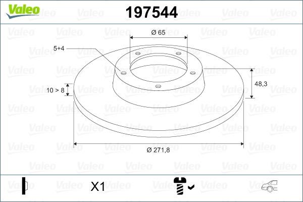 Valeo 197544 Тормозной диск задний невентилируемый 197544: Отличная цена - Купить в Польше на 2407.PL!