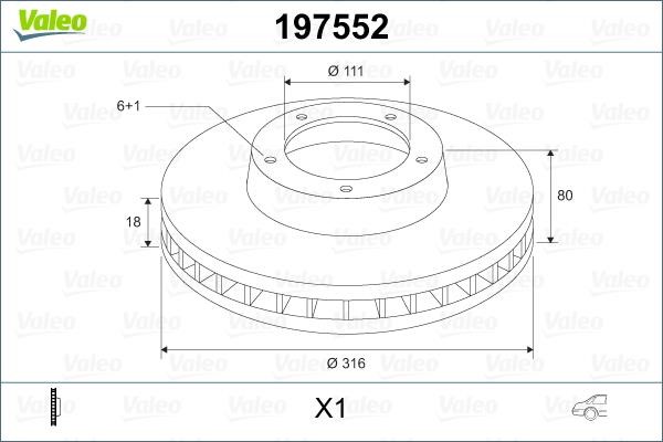 Valeo 197552 Wentylowana tarcza hamulcowa z tyłu 197552: Dobra cena w Polsce na 2407.PL - Kup Teraz!