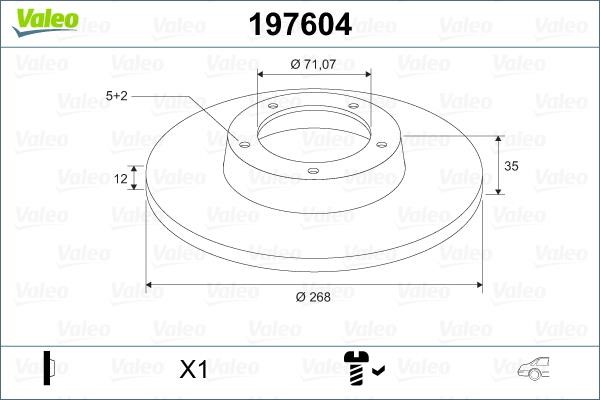 Valeo 197604 Тормозной диск задний невентилируемый 197604: Отличная цена - Купить в Польше на 2407.PL!