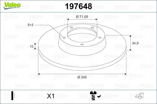 Valeo 197648 Tarcza hamulcowa tylna, niewentylowana 197648: Dobra cena w Polsce na 2407.PL - Kup Teraz!