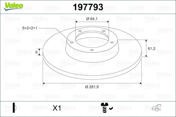 Valeo 197793 Tarcze hamulcowe tylne niewentylowane, kpl 197793: Dobra cena w Polsce na 2407.PL - Kup Teraz!