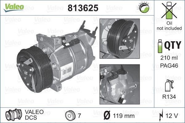 Valeo 813625 Compressor, air conditioning 813625: Buy near me in Poland at 2407.PL - Good price!