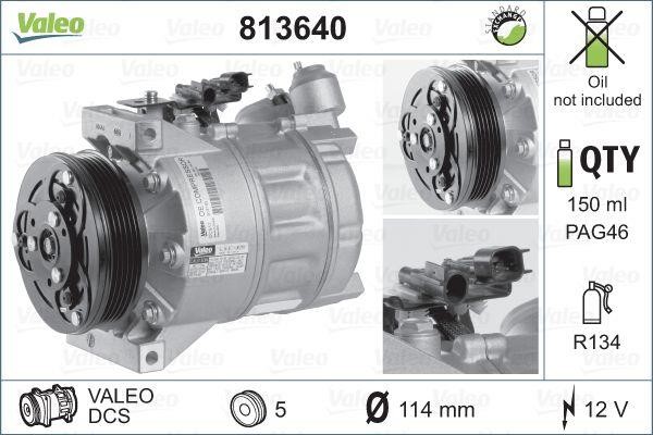Valeo 813640 Compressor, air conditioning 813640: Buy near me at 2407.PL in Poland at an Affordable price!