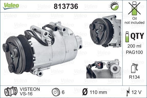 Valeo 813736 Compressor, air conditioning 813736: Buy near me at 2407.PL in Poland at an Affordable price!