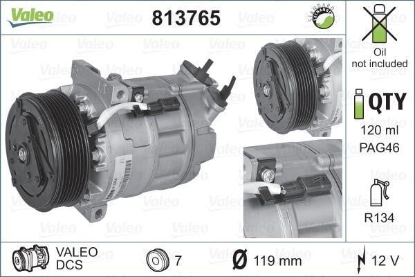 Valeo 813765 Compressor, air conditioning 813765: Buy near me in Poland at 2407.PL - Good price!