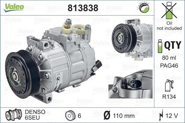 Valeo 813838 Compressor, air conditioning 813838: Buy near me in Poland at 2407.PL - Good price!