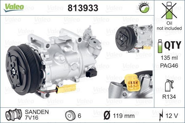 Valeo 813933 Compressor, air conditioning 813933: Buy near me in Poland at 2407.PL - Good price!