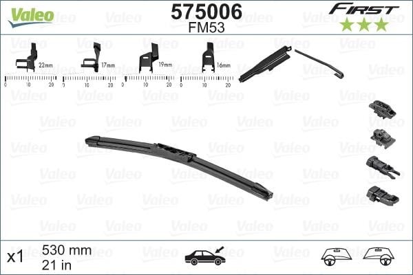 Valeo 575006 Wiper blade 530 mm (21") 575006: Buy near me in Poland at 2407.PL - Good price!