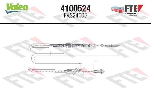 Valeo 4100524 Clutch Cable 4100524: Buy near me in Poland at 2407.PL - Good price!