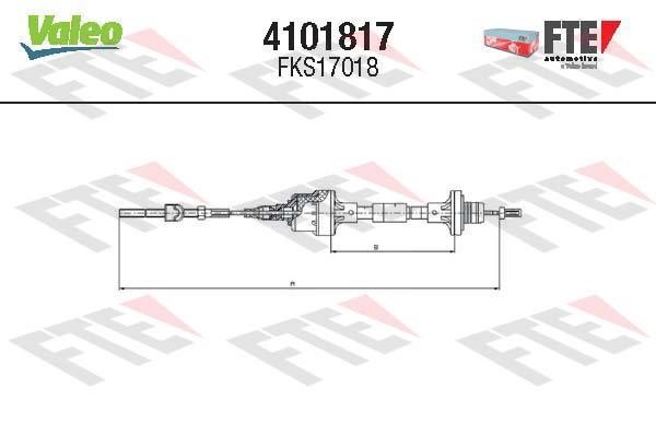 Valeo 4101817 Clutch Cable 4101817: Buy near me in Poland at 2407.PL - Good price!