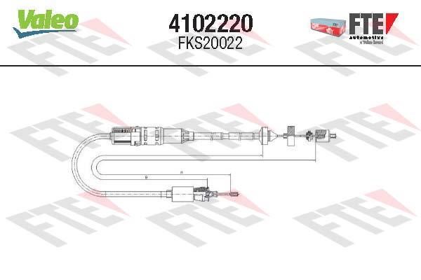 Valeo 4102220 Clutch Cable 4102220: Buy near me in Poland at 2407.PL - Good price!