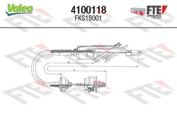 Valeo 4100118 Трос, управление сцеплением 4100118: Отличная цена - Купить в Польше на 2407.PL!