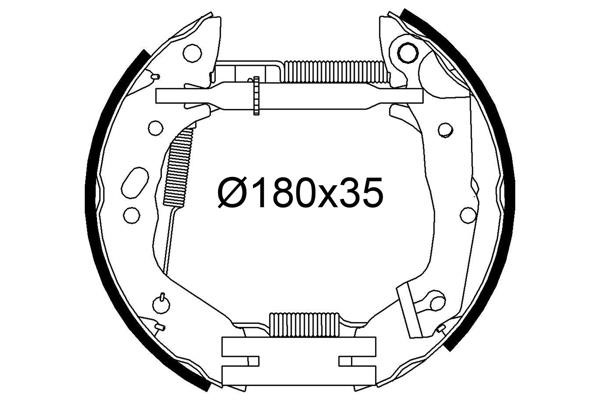 Valeo 554942 Brake shoe set 554942: Buy near me in Poland at 2407.PL - Good price!