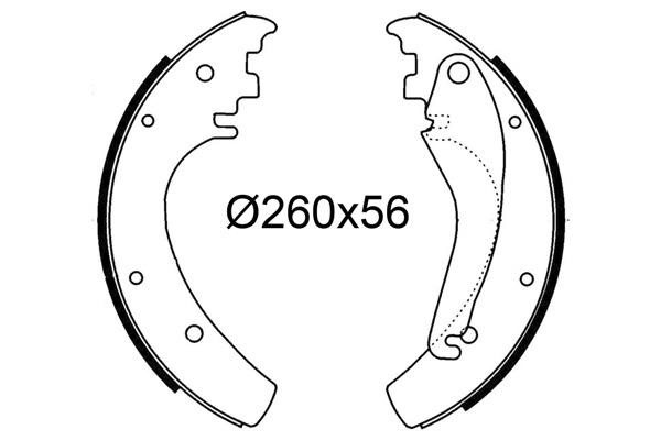 Valeo 564282 Brake shoe set 564282: Buy near me at 2407.PL in Poland at an Affordable price!