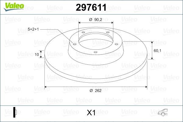 Valeo 297611 Диск тормозной 297611: Отличная цена - Купить в Польше на 2407.PL!