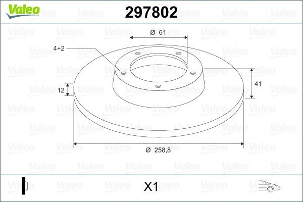 Valeo 297802 Тормозной диск передний невентилируемый 297802: Отличная цена - Купить в Польше на 2407.PL!