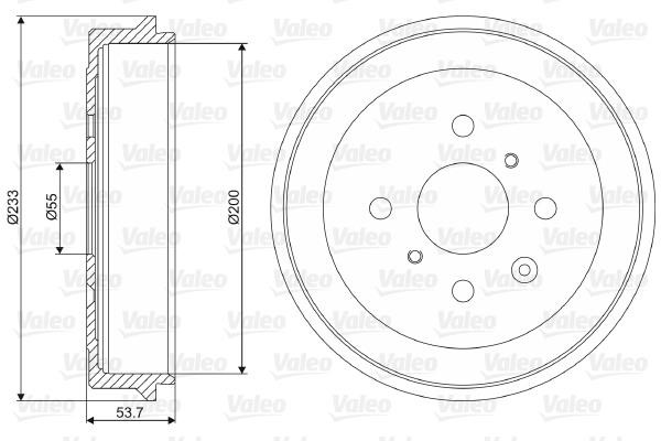 Valeo 237064 Rear brake drum 237064: Buy near me at 2407.PL in Poland at an Affordable price!