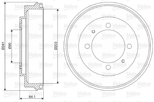 Valeo 237081 Rear brake drum 237081: Buy near me at 2407.PL in Poland at an Affordable price!