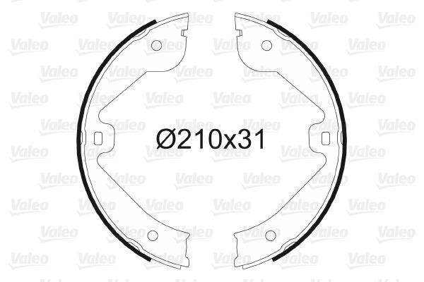 Valeo 564069 Parking brake shoes 564069: Buy near me in Poland at 2407.PL - Good price!