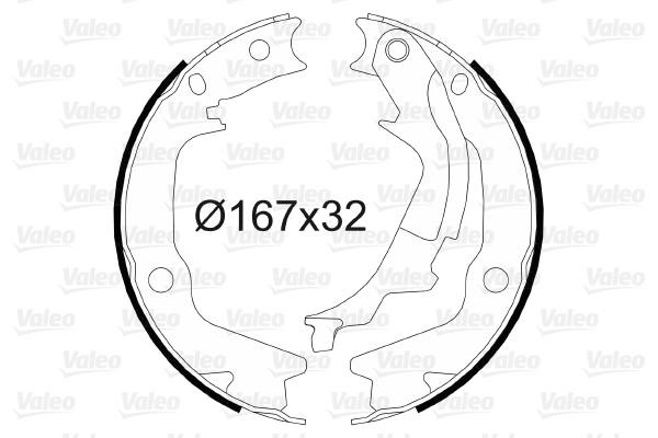 Valeo 564156 Brake shoe set 564156: Buy near me in Poland at 2407.PL - Good price!