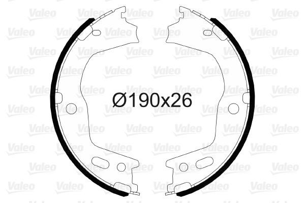 Valeo 564166 Parking brake shoes 564166: Buy near me at 2407.PL in Poland at an Affordable price!