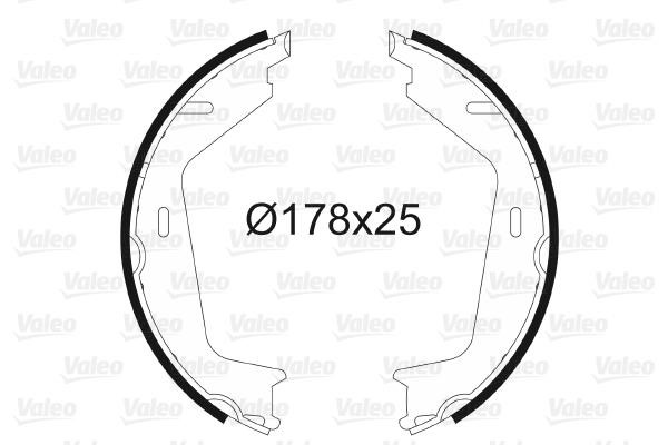 Valeo 564201 Parking brake shoes 564201: Buy near me at 2407.PL in Poland at an Affordable price!