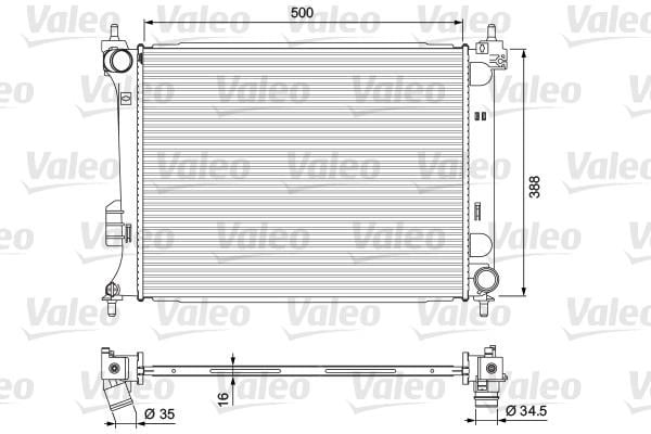 Valeo 701729 Radiator, engine cooling 701729: Buy near me in Poland at 2407.PL - Good price!