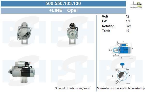 BV PSH 500.550.103.130 Starter 500550103130: Buy near me at 2407.PL in Poland at an Affordable price!