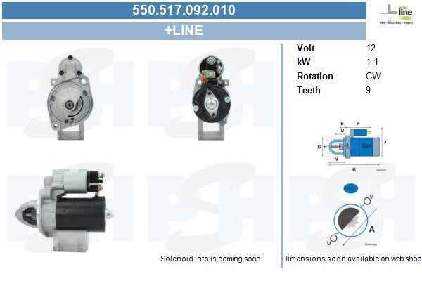 BV PSH 550.517.092.010 Starter 550517092010: Buy near me at 2407.PL in Poland at an Affordable price!